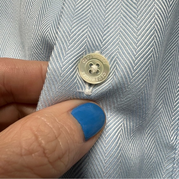 Mens Masters Golf Clubhouse Button Down Up Shirt Light Blue Medium Augusta - Picture 5 of 5